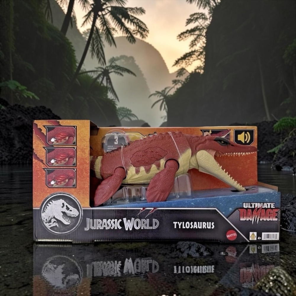 Mattel Jurassic World Ultimate Damage Tylosaurus Action Figure Light Sound JLD19